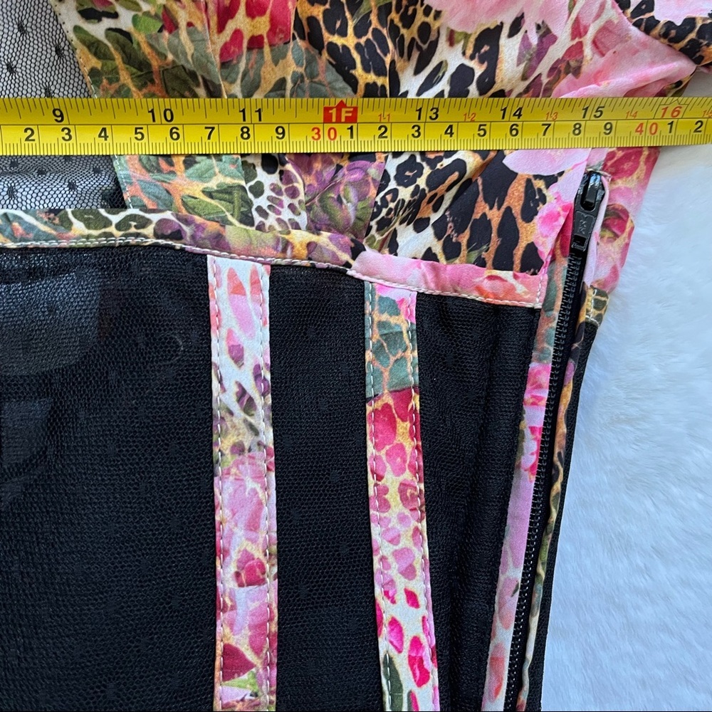 CORSET STORY FLORAL/CHEETAH PRINT CORSET DRESS Size Medium Cosplay Oktoberfest - Picture 11 of 15